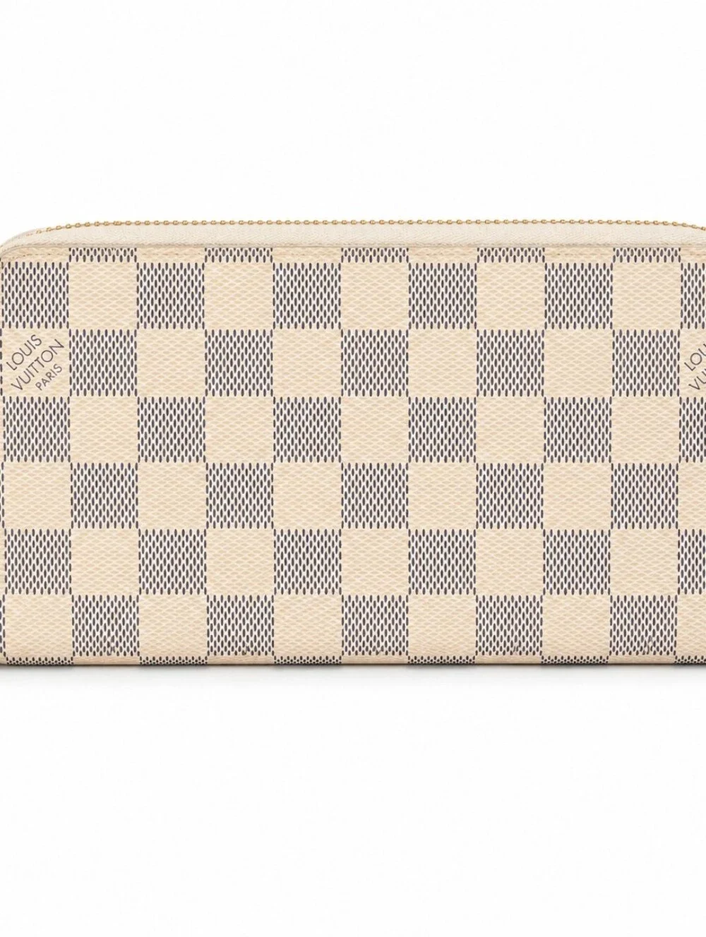 Louis Vuitton Damier Azur Zippy Long Wallet Pink Interior